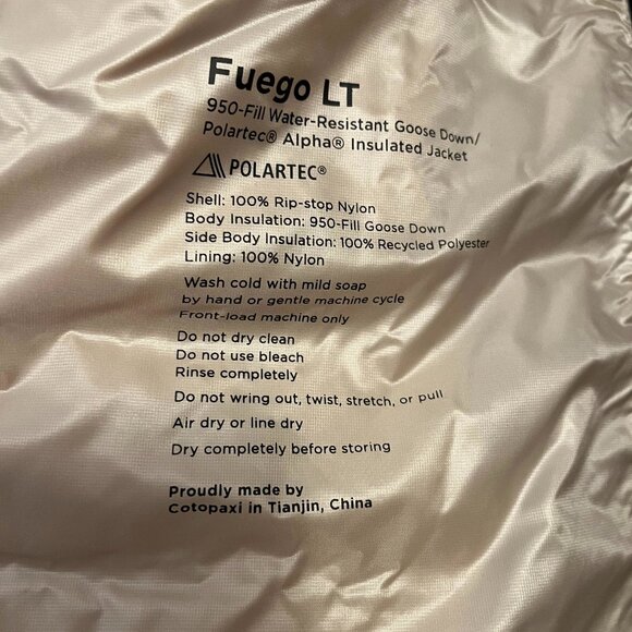 Cotopaxi Women's Black Fuego Down Jacket, Size Medium - Picture 4 of 6